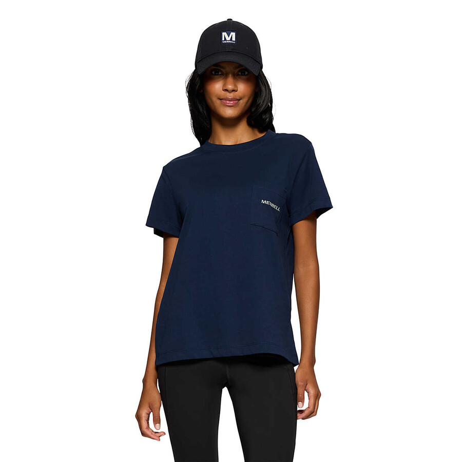 women - relaxed pocket short sleeve tee - short sleeves navy night