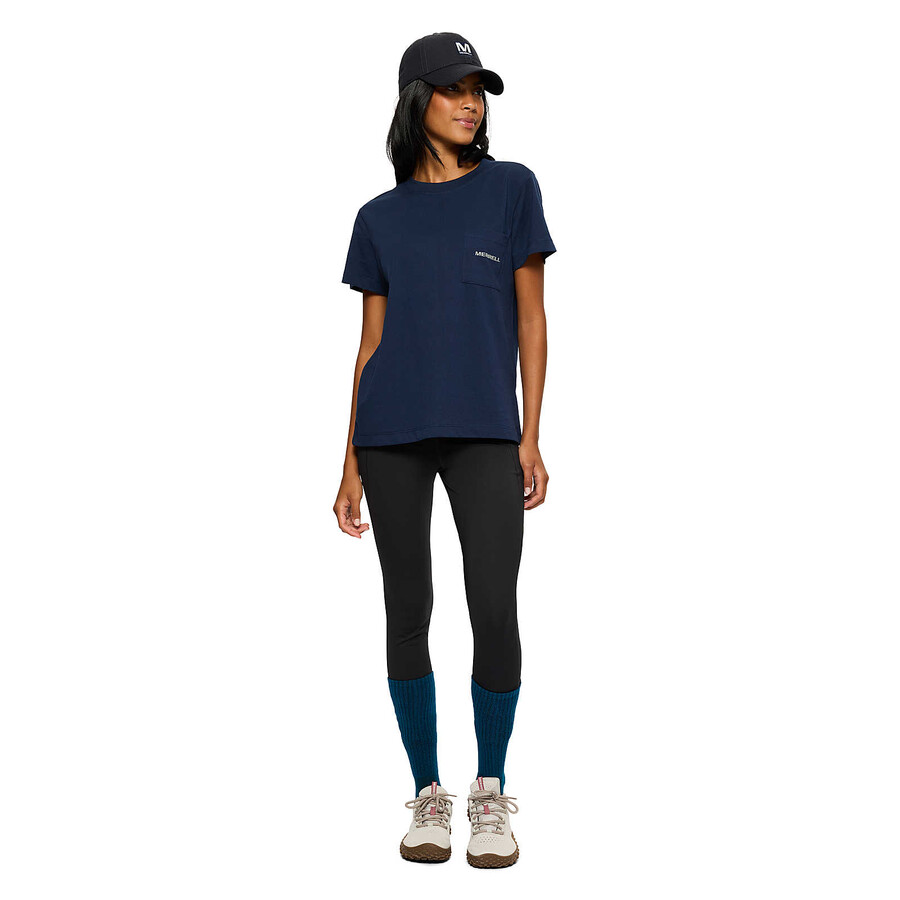 women - relaxed pocket short sleeve tee - short sleeves navy night