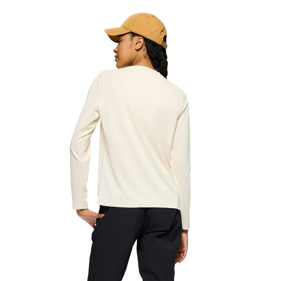 women - active long sleeve tee - long sleeves chalk