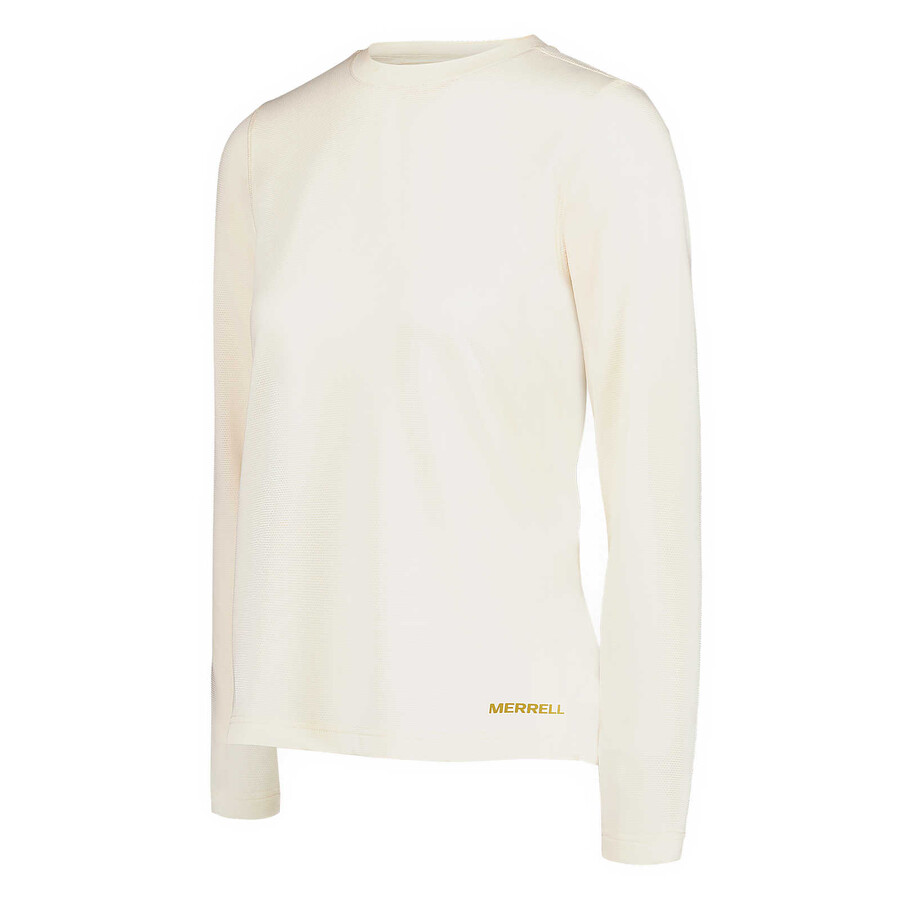 women - active long sleeve tee - long sleeves chalk