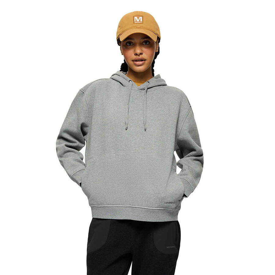 women - relaxed hoody - hoodies heather grey