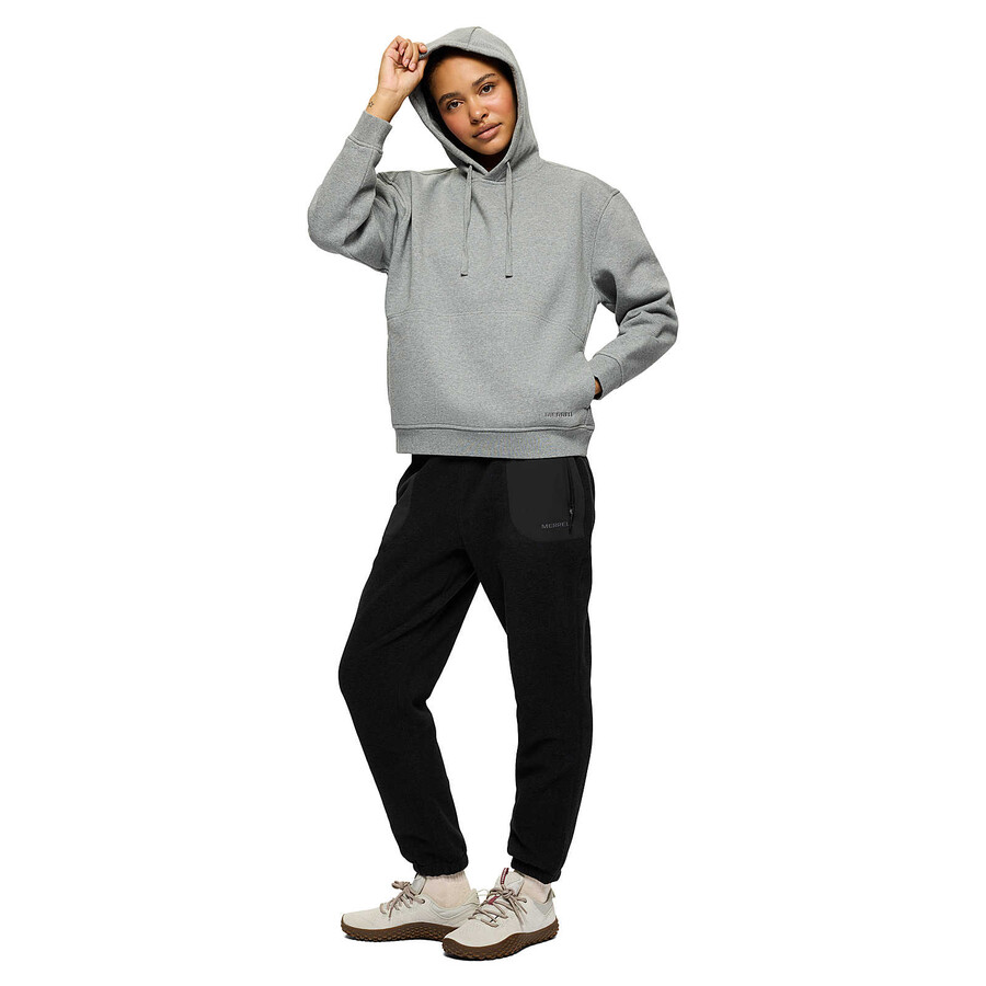 women - relaxed hoody - hoodies heather grey