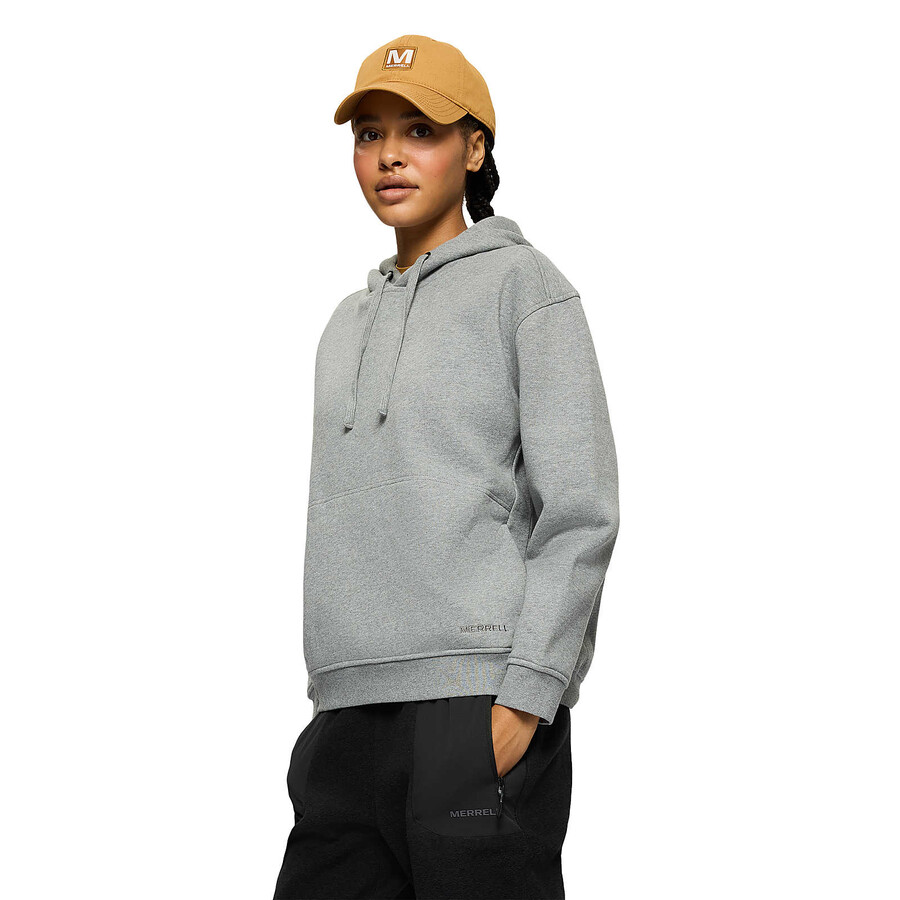 women - relaxed hoody - hoodies heather grey
