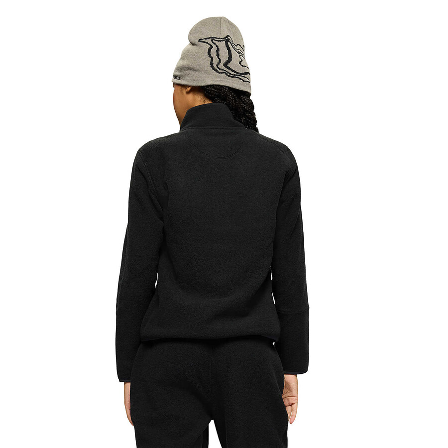 women - jungle fleece full zip - full zip non hoodie black