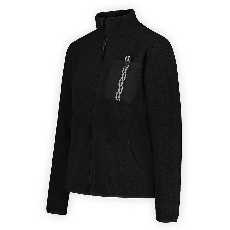 women - jungle fleece full zip - full zip non hoodie black