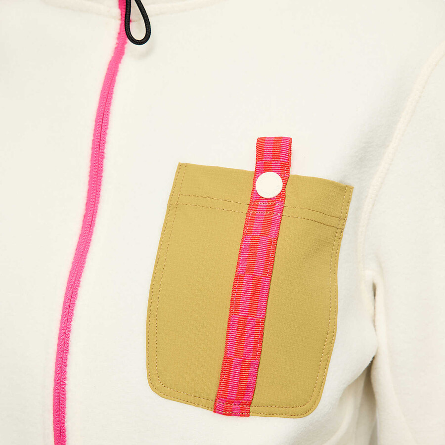 women - jungle fleece full zip - full zip non hoodie chalkdesert